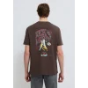 Mavi 0613205-70251 Rick and Morty Baskılı Kahverengi Tişört