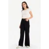 Defacto E4381AXBK81 Siyah %100 Pamuk Wıde Leg Normal Bel Gabardin Pantolon