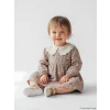 LCW baby Ekru Bebe Yaka Nakışlı Kız Bebek Müslin Elbise