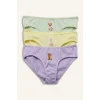 Defacto H0849A8YL246 Sarı Hayvan Baskılı Penye 3lü Slip Külot Kız Çocuk