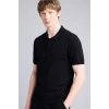 Defacto E3241AXBK27 Siyah Standart Fıt Polo Yaka Triko Kısa Kollu Polo Tişört