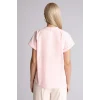 Defacto H1357AXPN74 Pembe Regular Fıt Bisiklet Yaka Flamlı Pamuk Kısa Kollu Gömlek