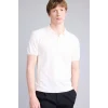 Defacto E3241AXWT32 Beyaz Standart Fıt Polo Yaka Triko Kısa Kollu Polo Tişört