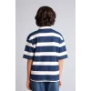 Defacto H0915A8NV256 Lacivert Çizgili Oversıze Polo Tişört Erkek Çocuk