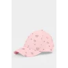 Defacto G6022A8PN1 Pembe Kalp Desenli Pamuklu Cap Şapka Kız Çocuk