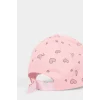 Defacto G6022A8PN1 Pembe Kalp Desenli Pamuklu Cap Şapka Kız Çocuk