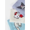 Defacto F6702A8KR1 Çok Renkli Hello Kitty  3lü Pamuklu Uzun Çorap Kız Çocuk