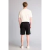 Defacto W1105AZBK81 Siyah Slim Fit Cepli Pamuklu Basic Bermuda Şort