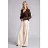 Defacto E1981AXBG286 Bej Wıde Leg Beli Lastikli Keten Karışımlı Pantolon