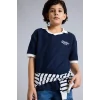 Defacto H0933A8NV64 Lacivert Oversıze Polo Tişört Erkek Çocuk