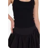 Defacto F7818AXBK81 Siyah Fıtted Fitilli Kaşkorse Atlet