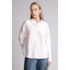 Defacto G8958AXWT79 Beyaz Relax Fıt Gömlek Yaka Uzun Kollu Gömlek