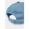 Defacto C0587A8BE106 Mavi Nakışlı Jean Cap Şapka Kız Çocuk