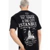 Defacto F8164AXBK81 Siyah %100 Pamuk Boxy Fit Baskılı Tişört