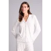 Defacto H1801AXER98 Ekru Çiçekli Pijama Takımı Üst Alt