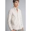 Defacto F9322AXER137 Ekru Keten Karışımlı Gömlek