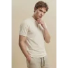 Defacto F9818AXER100 Ekru Kısa Kollu Polo Tişört