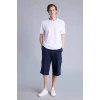 Defacto T4693AZNV241 Lacivert Relax Fıt Düz Paça Sweatshirt Kumaşı Uzun Şort