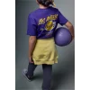 Defacto G7613A8PR299 Mor NBA Los Angeles Lakers New Regular Fıt Bisiklet Yaka Kısa Kollu Tişört Erkek Çocuk