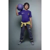 Defacto G7613A8PR299 Mor NBA Los Angeles Lakers New Regular Fıt Bisiklet Yaka Kısa Kollu Tişört Erkek Çocuk