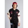 Defacto G7617A8BK81 Siyah NBA Chıcago Bulls Bomber Hırka Erkek Çocuk