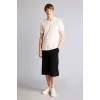 Defacto T4693AZBK81 Siyah Relax Fıt Düz Paça Sweatshirt Kumaşı Uzun Şort