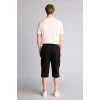 Defacto T4693AZBK81 Siyah Relax Fıt Düz Paça Sweatshirt Kumaşı Uzun Şort