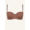 Defacto G9801AXBN307 Kahve Micro Kaplı Pedli Balenli Straplez Sütyen