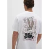 Mavi 0610636-620 Bugs Bunny Baskılı Beyaz Tişört