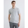 LCWAIKIKI Classic Gri Polo Yaka Erkek Tişört