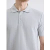 LCWAIKIKI Classic Gri Polo Yaka Erkek Tişört
