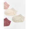 LCW baby Pembe Kaydırmaz Tabanlı Kız Bebek Patik Çorap 5li