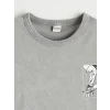 LCW Kids Gri Erkek Çocuk Baskılı Tişört