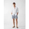 LCW SWIMWEAR Lacivert Diz Hizası Boy Desenli Erkek Deniz Şortu