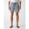 LCW SWIMWEAR Lacivert Diz Hizası Boy Desenli Erkek Deniz Şortu
