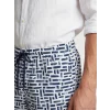 LCW SWIMWEAR Lacivert Diz Hizası Boy Desenli Erkek Deniz Şortu