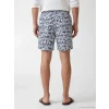 LCW SWIMWEAR Lacivert Diz Hizası Boy Desenli Erkek Deniz Şortu
