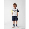 LCW Kids Beyaz Fenerbahçe Lisanslı Erkek Çocuk Tişört ve Şort