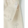 LCW Kids Ekru Kız Çocuk Taş İşlemeli Gabardin Pantolon