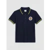 LCW Kids Lacivert Fenerbahçe Baskılı Erkek Çocuk Polo Yaka Tişört