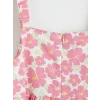 LCW Kids Pembe Kare Yaka Çiçekli Kız Çocuk Poplin Elbise