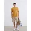 XSIDE Bej Standart Kalıp Erkek Gabardin Kargo Şort