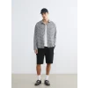 XSIDE Siyah Standart Kalıp Erkek Gabardin Kargo Şort