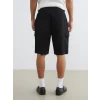 XSIDE Siyah Standart Kalıp Erkek Gabardin Kargo Şort