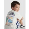 LCW Kids Ekru Baskılı Erkek Çocuk Şort ve Tişört