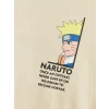 LCW Kids Bej Bisiklet Yaka Naruto Baskılı Erkek Çocuk Tişört