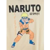 LCW Kids Bej Bisiklet Yaka Naruto Baskılı Erkek Çocuk Tişört