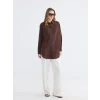 LCW EVERYDAY Kahverengi Regular Fit Kadın Gömlek Tunik