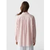 LCW Modest Pembe Çizgili Oversize Poplin Kadın Gömlek Tunik