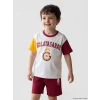 LCW Kids Beyaz Galatasaray Baskılı Erkek Çocuk Tişört ve Şort